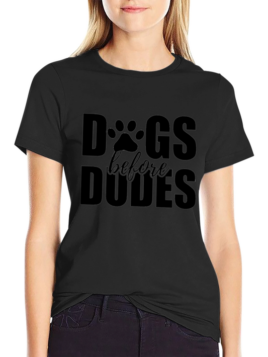 Camiseta Negra Dogs Before Dudes