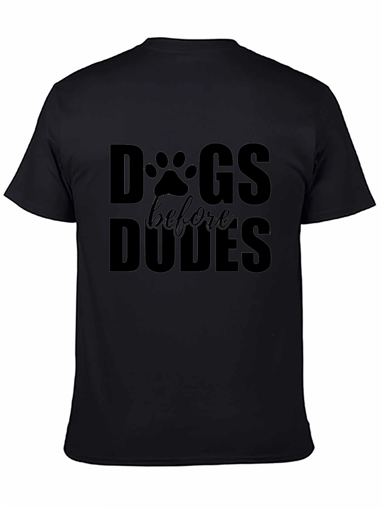 Camiseta Negra Dogs Before Dudes