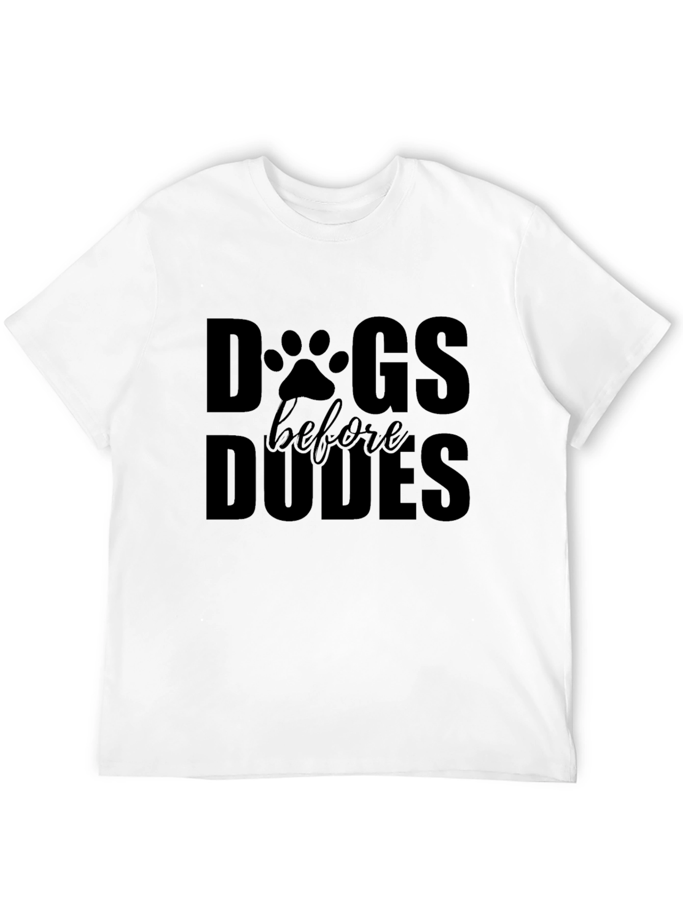 Camiseta Negra Dogs Before Dudes