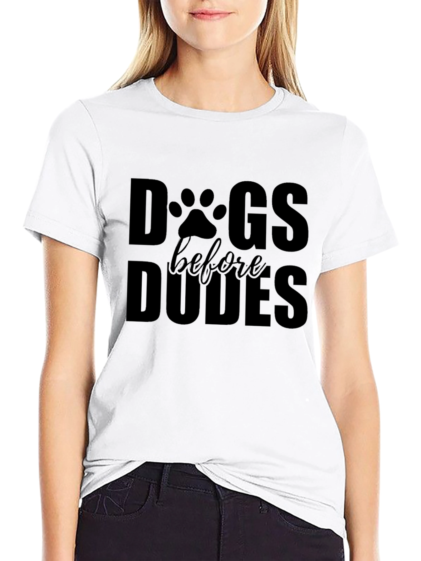 Camiseta Negra Dogs Before Dudes