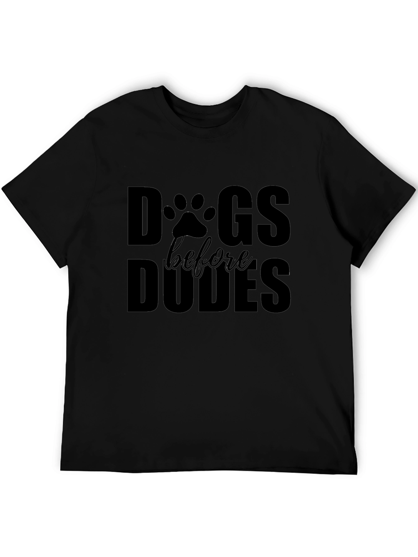 Camiseta Negra Dogs Before Dudes