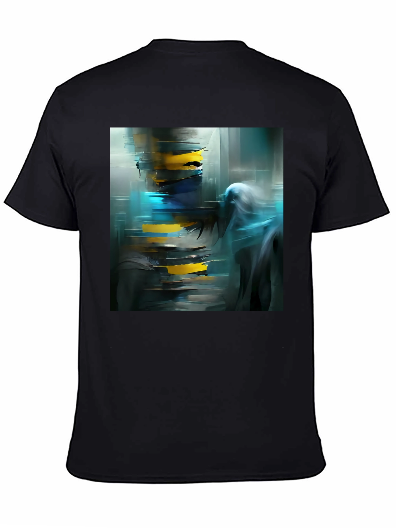 Camiseta Negra Abstracta Urbana