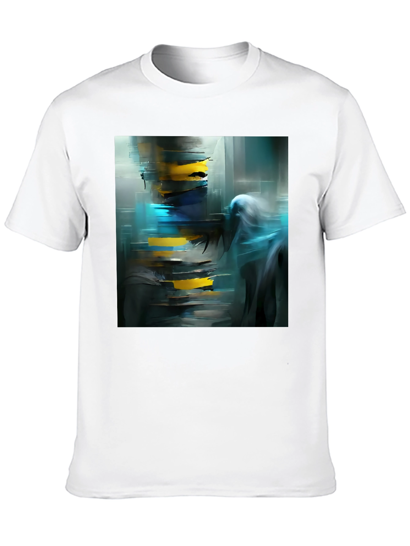 Camiseta Negra Abstracta Urbana