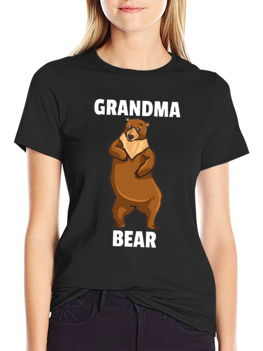 Camiseta Negra Grandma Bear