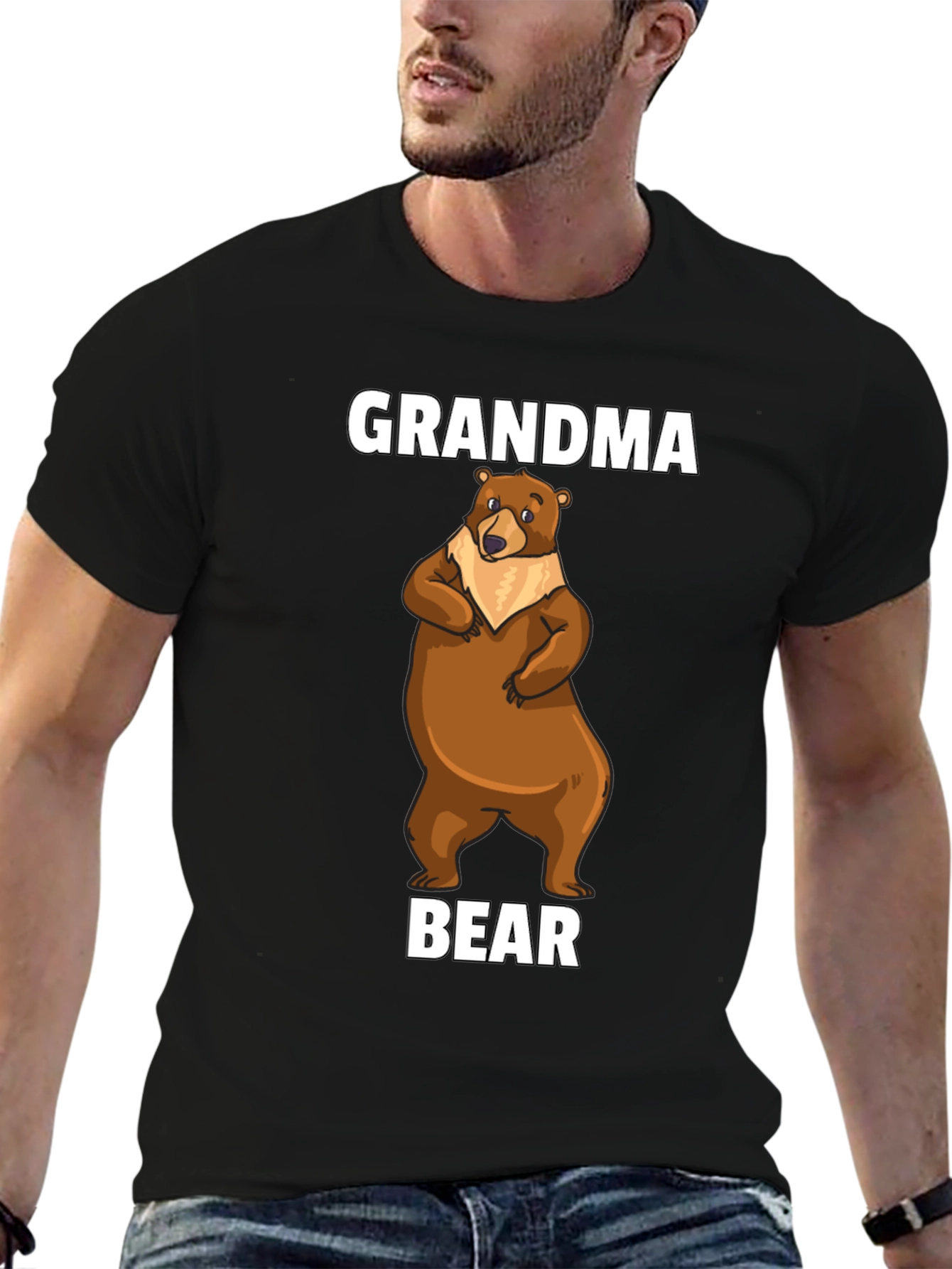 Camiseta Negra Grandma Bear