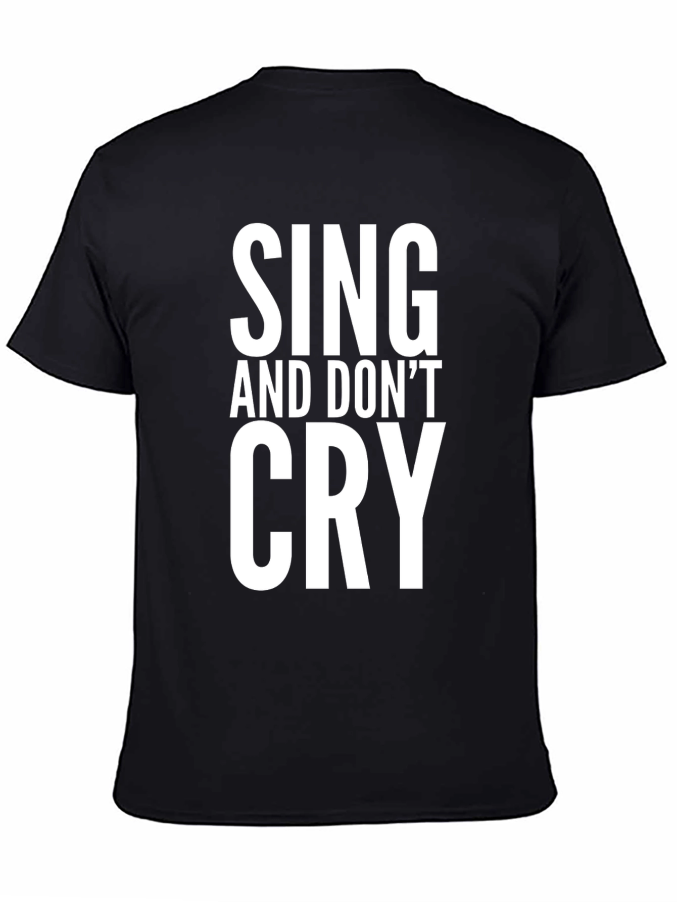 Camiseta Negra con Texto Motivacional