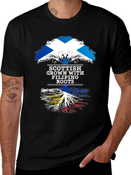 Camiseta Hombre Escocia Raíces Filipinas