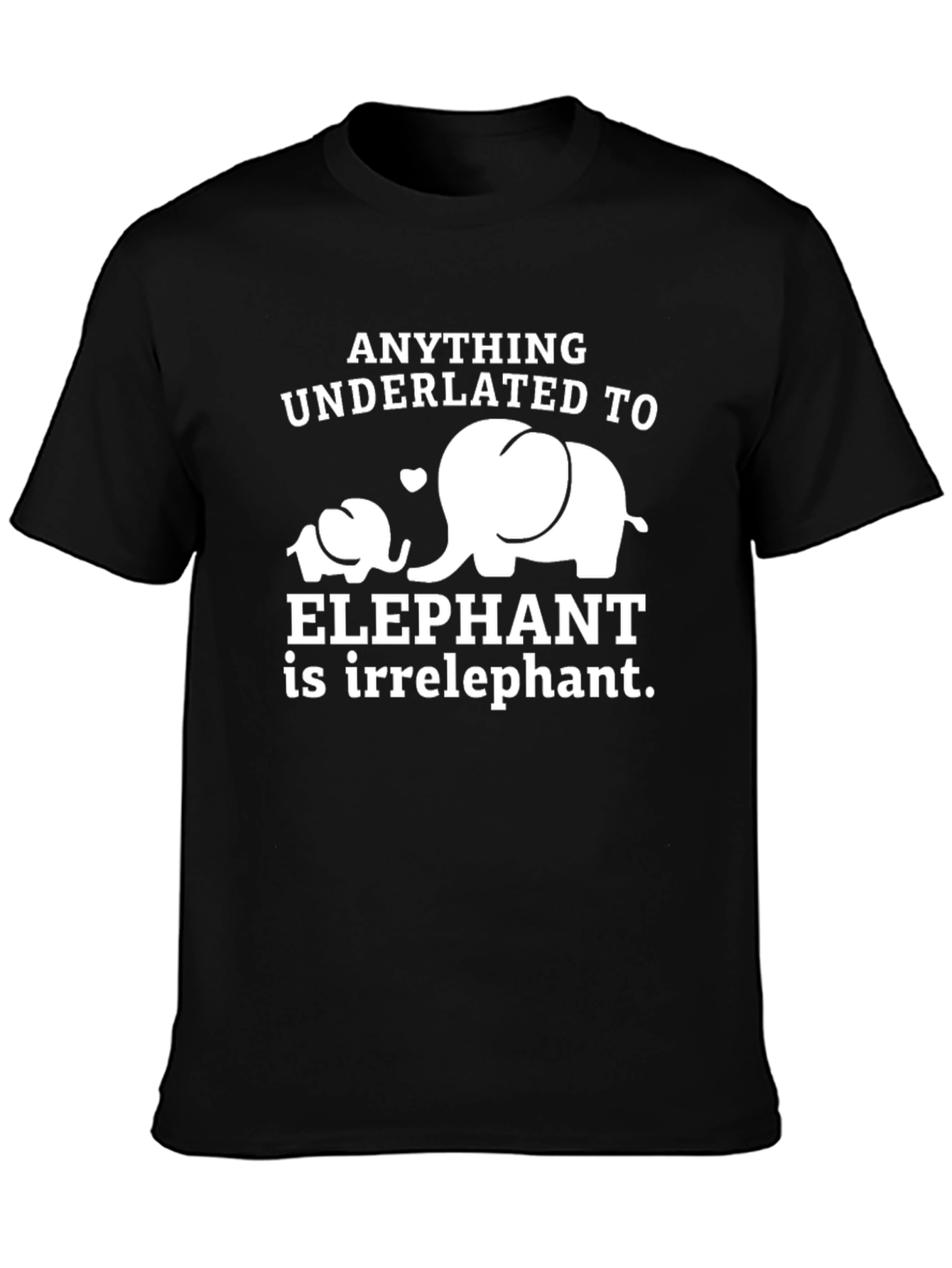 Camiseta Negra Humor Elefantes - Irrelephante