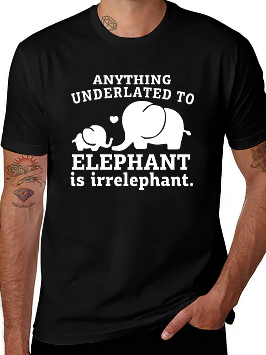 Camiseta Negra Humor Elefantes - Irrelephante