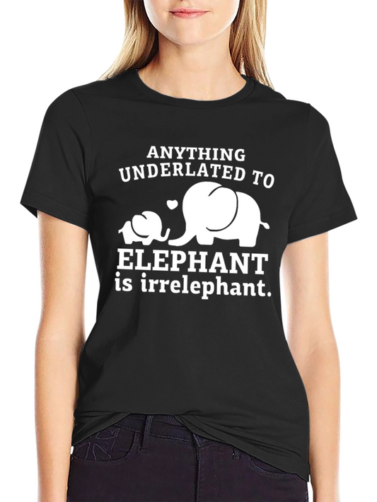 Camiseta Negra Humor Elefantes - Irrelephante