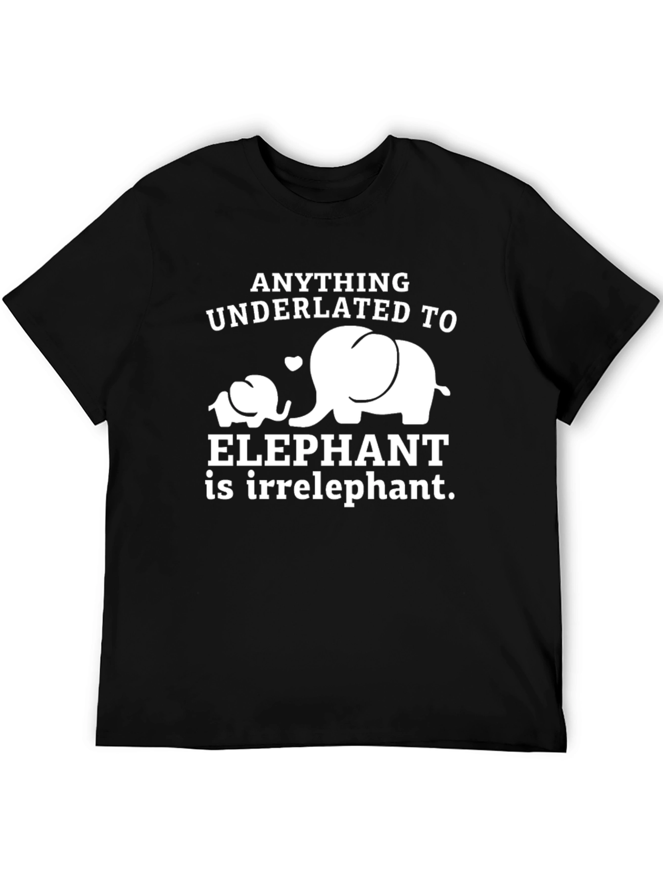 Camiseta Negra Humor Elefantes - Irrelephante