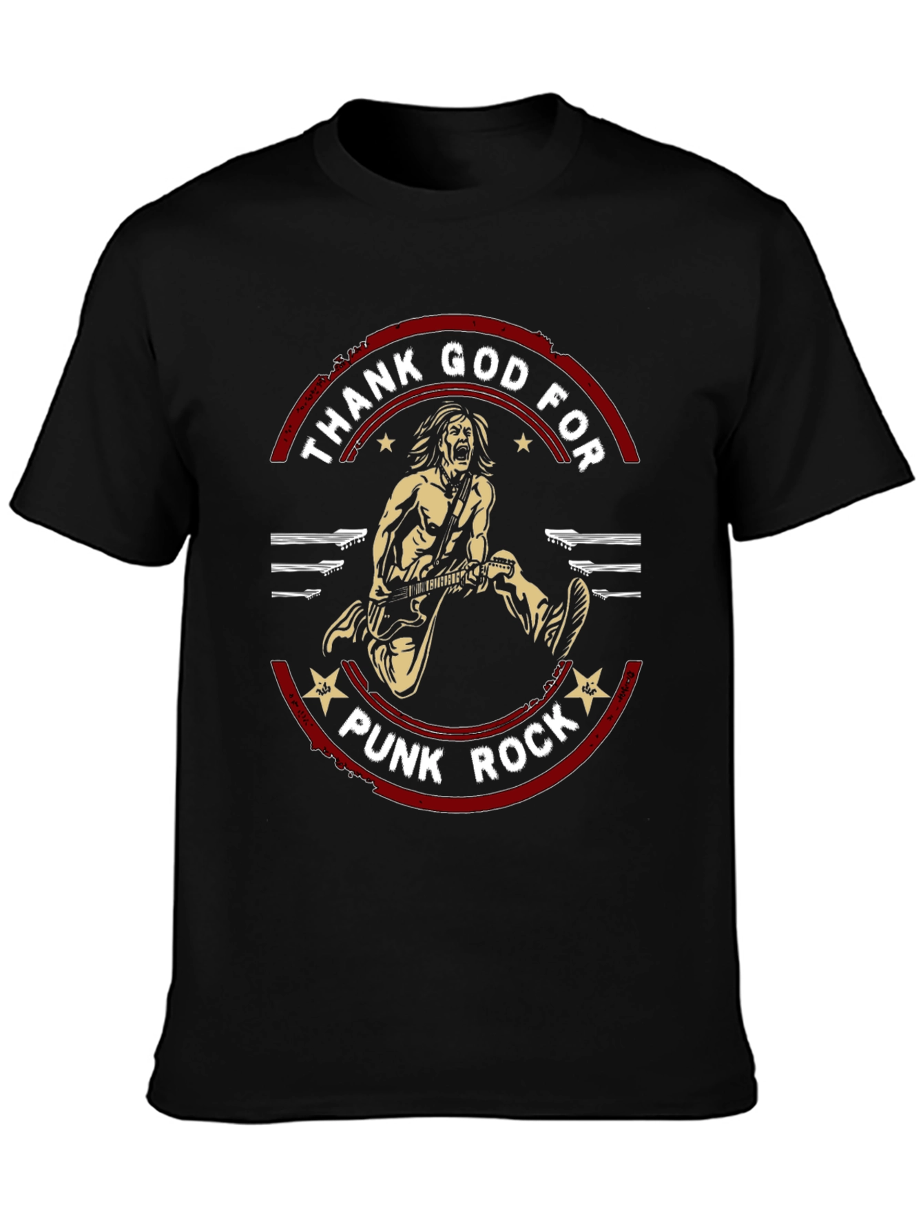 Camiseta Negra Thank God for Punk Rock