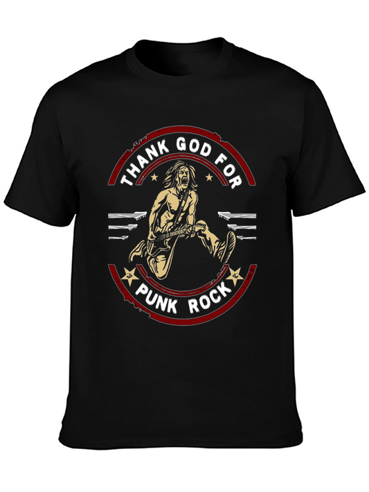 Camiseta Negra Thank God for Punk Rock