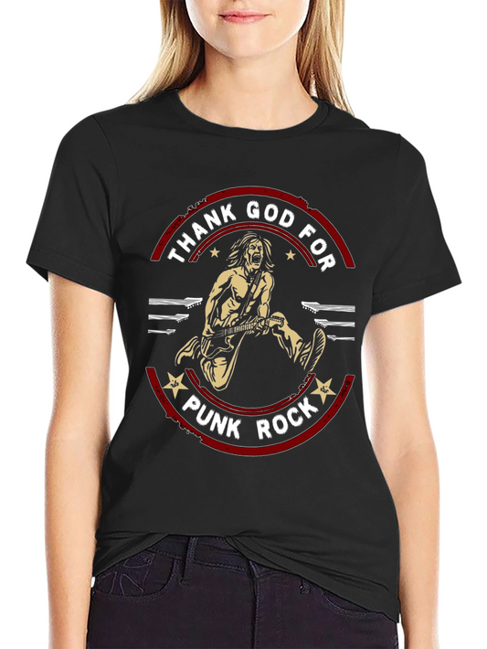 Camiseta Negra Thank God for Punk Rock