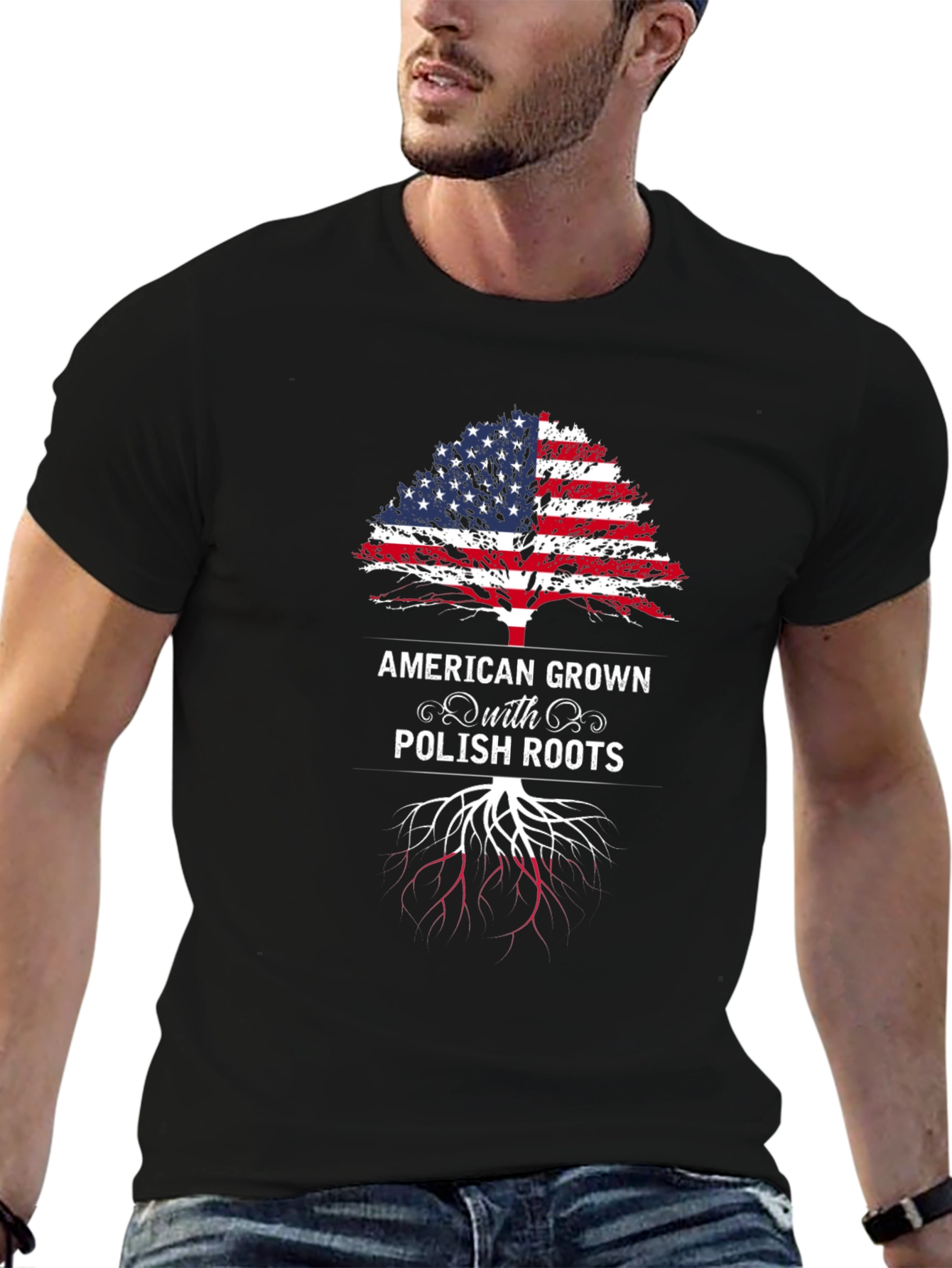 Camiseta Americana con Raíces Polacas