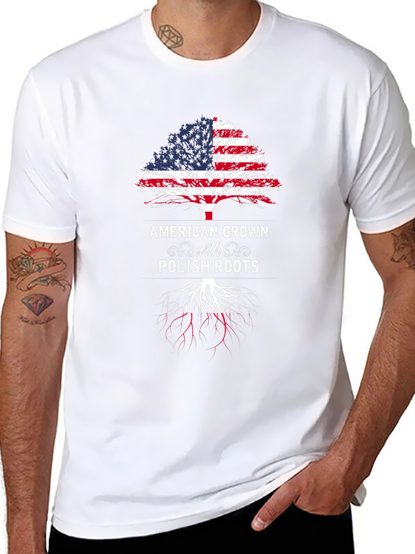 Camiseta Americana con Raíces Polacas