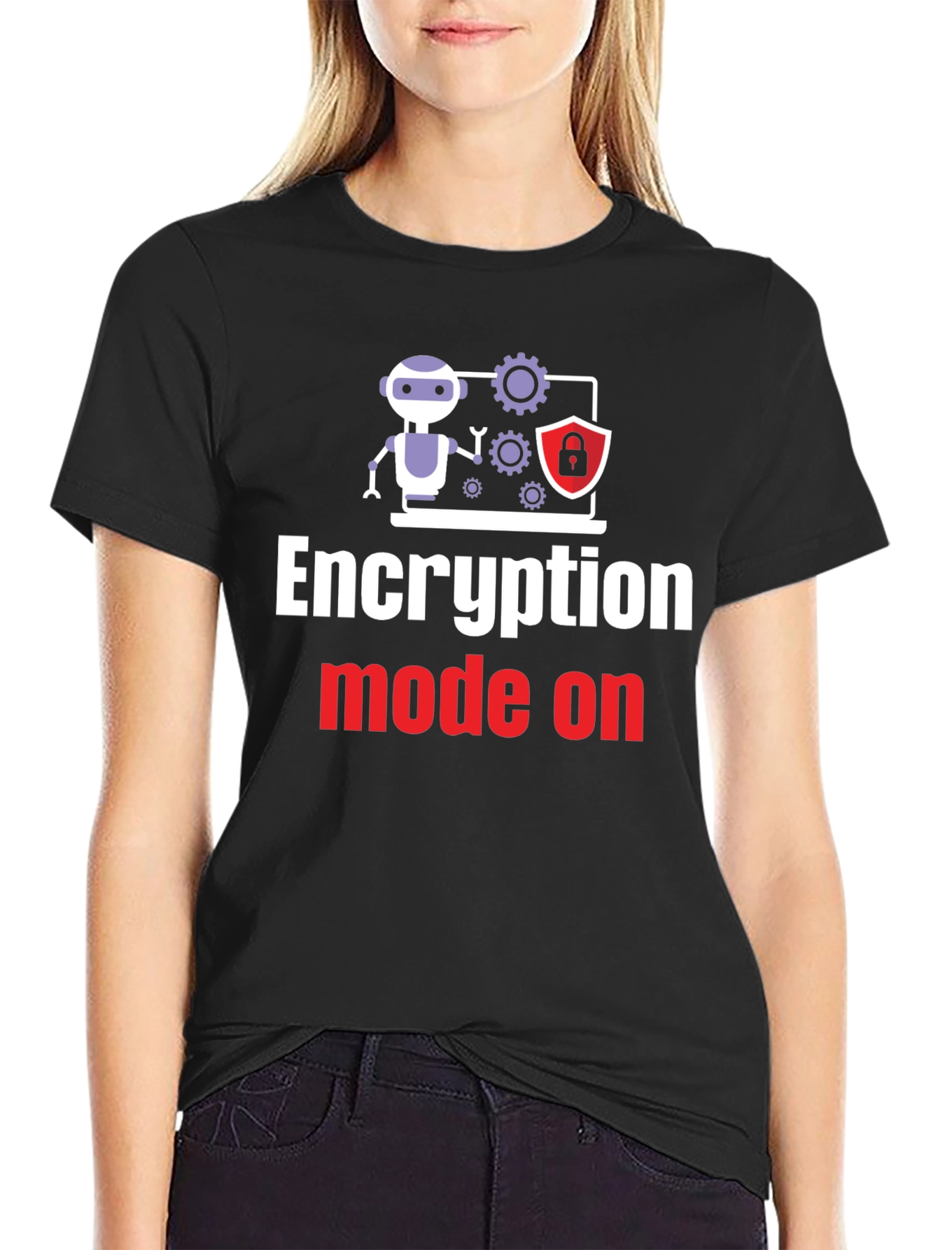 Camiseta Negra: Encripción en Modo Activo