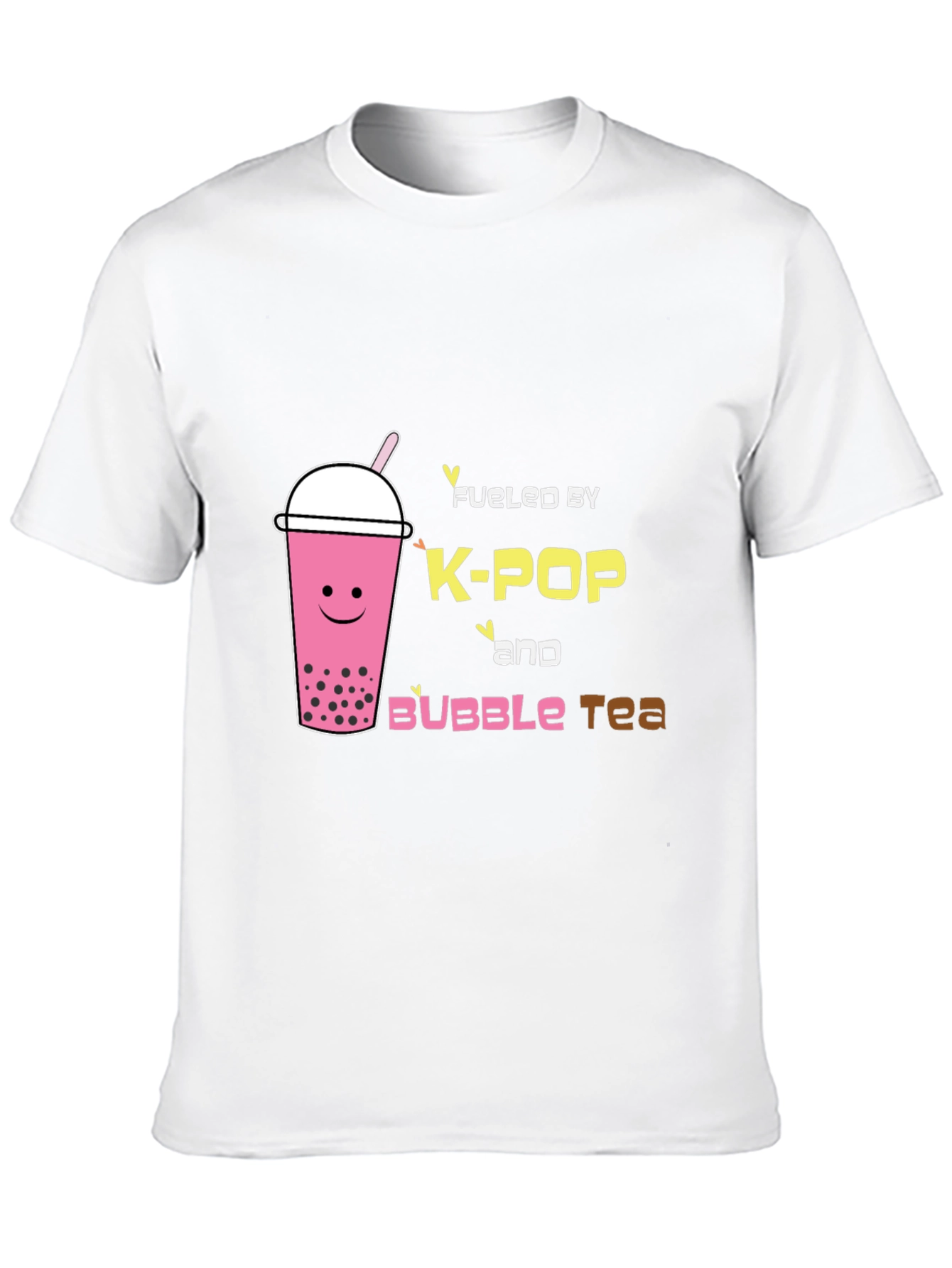 Camiseta Negra K-Pop & Bubble Tea
