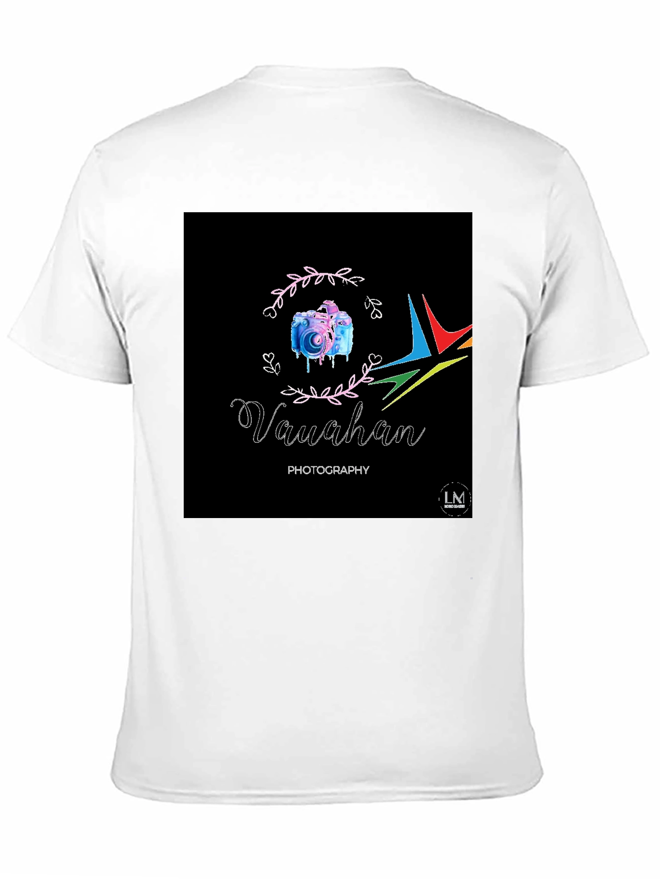 Camiseta Negra Estampada Fotografía Vaughan