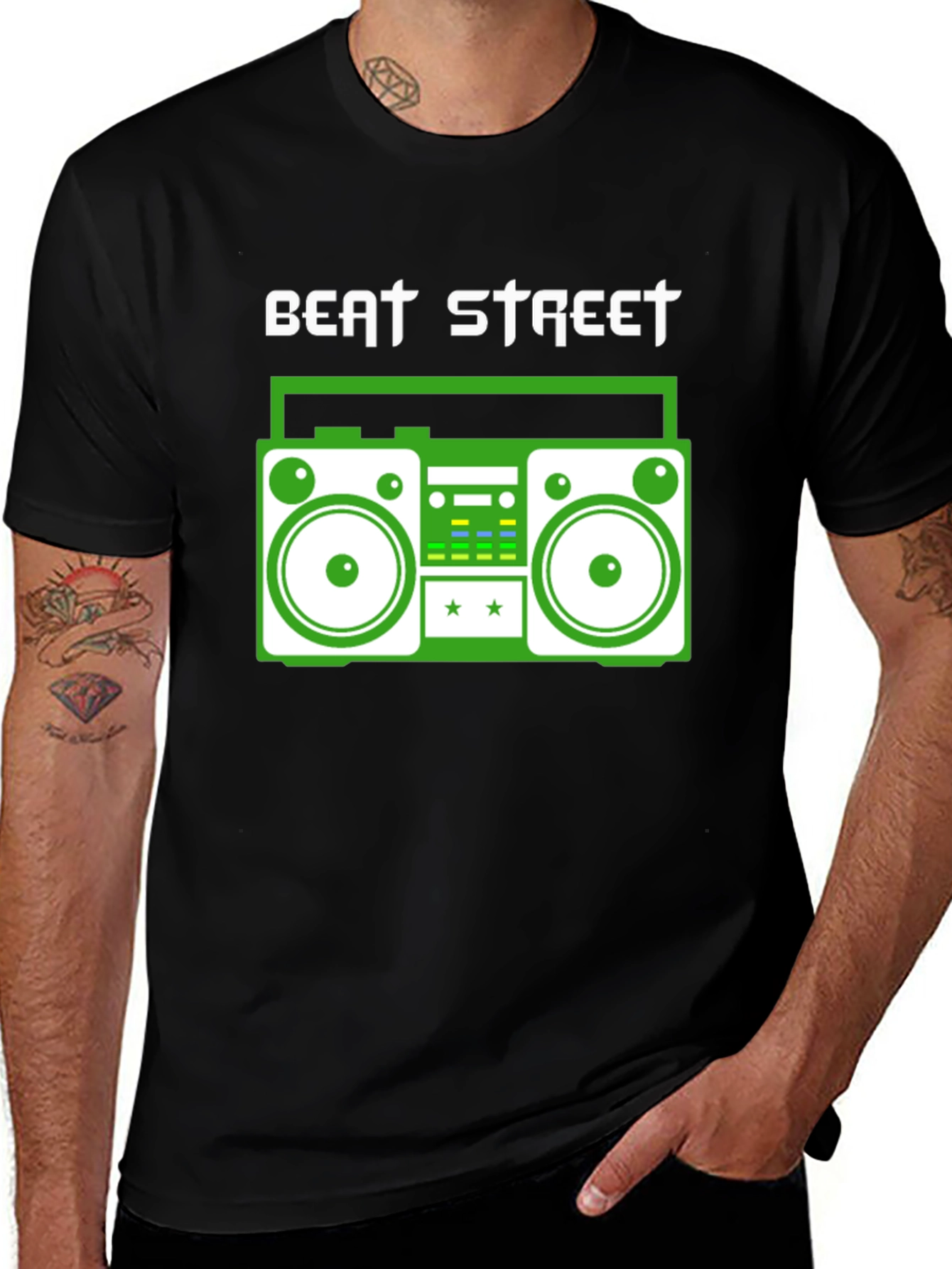 Camiseta Negra Beat Street Retro