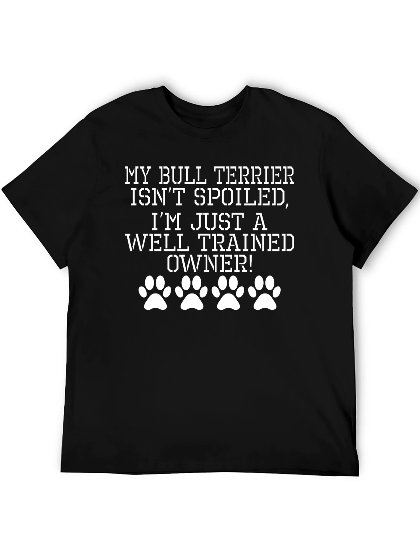 Camiseta Negra Mi Bull Terrier No Está Malcriado