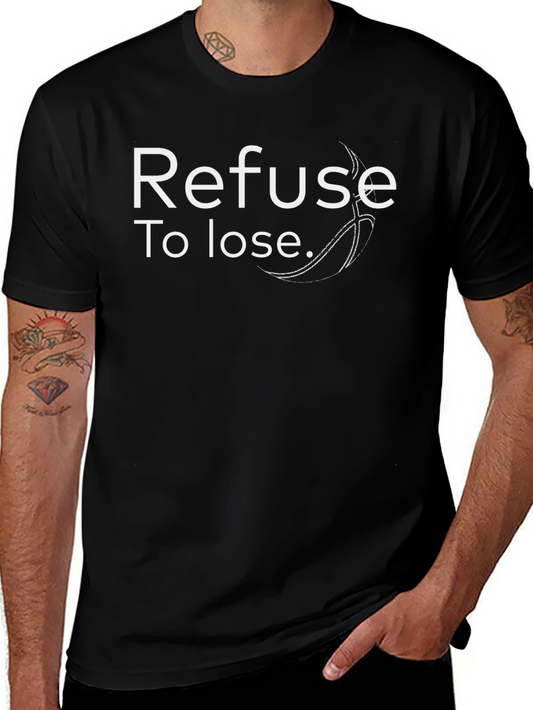 Camiseta Negra: Rehúsate a Perder