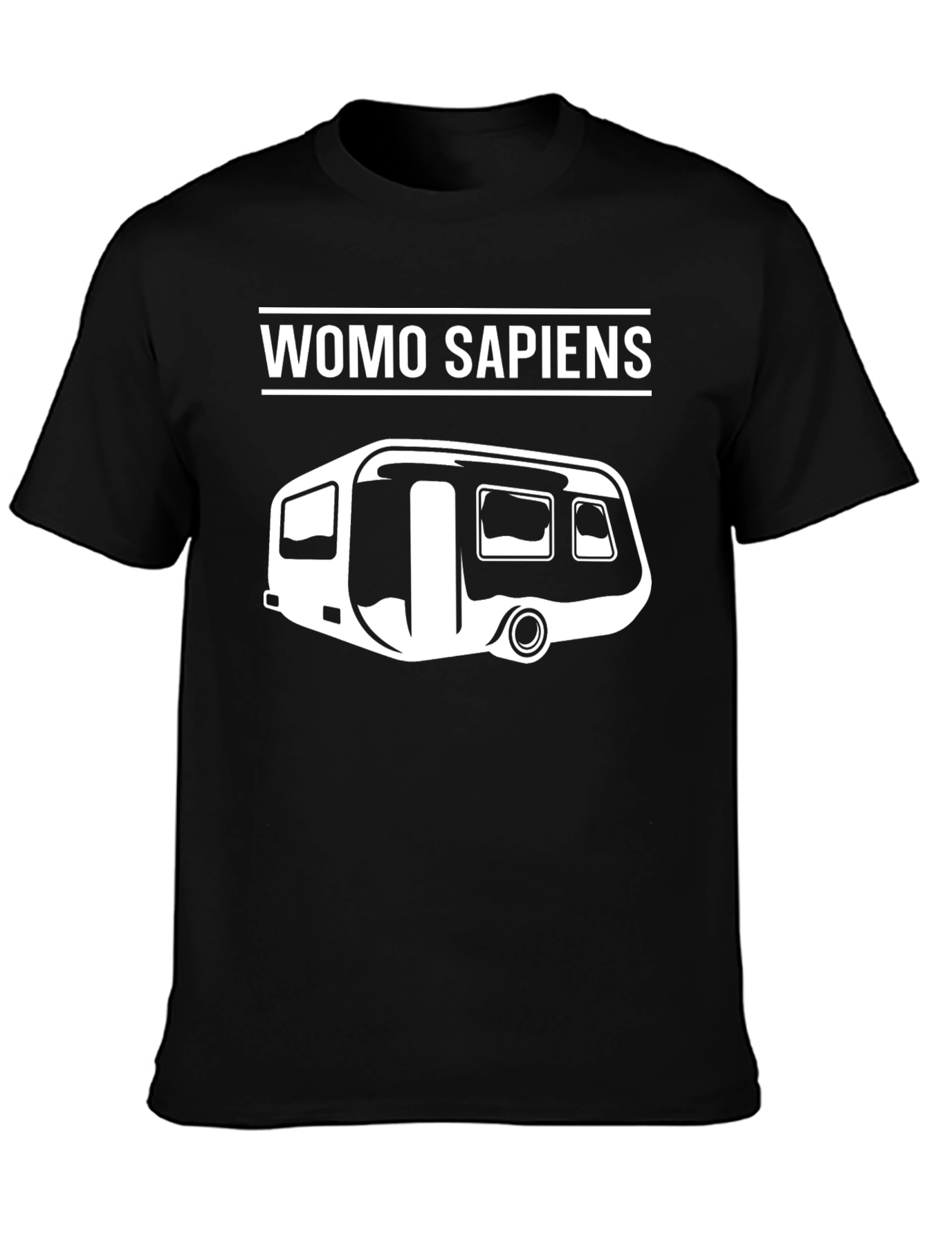 Camiseta Negra Womo Sapiens para Aventureros
