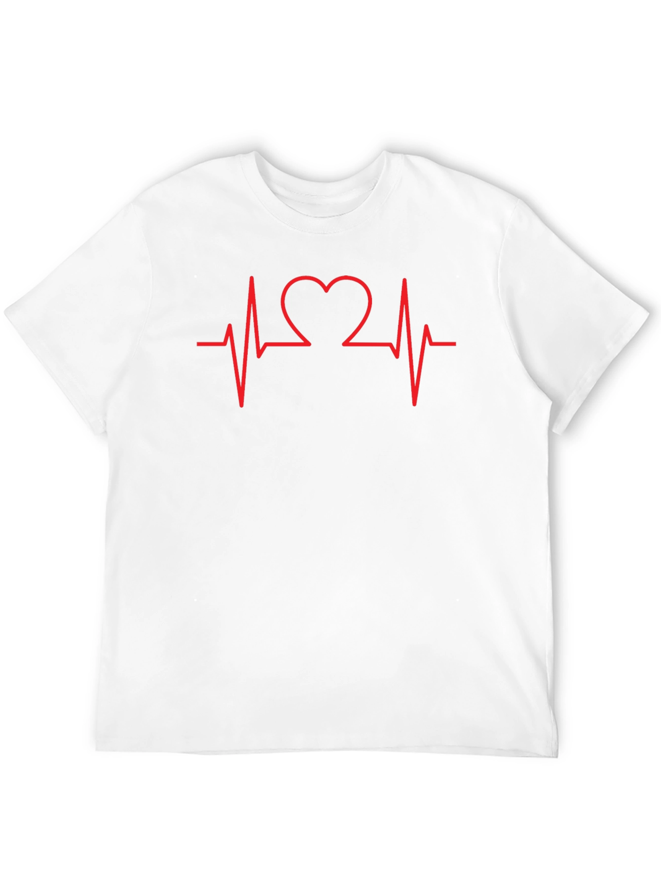 Camiseta Negra con Diseño de Latido Cardíaco