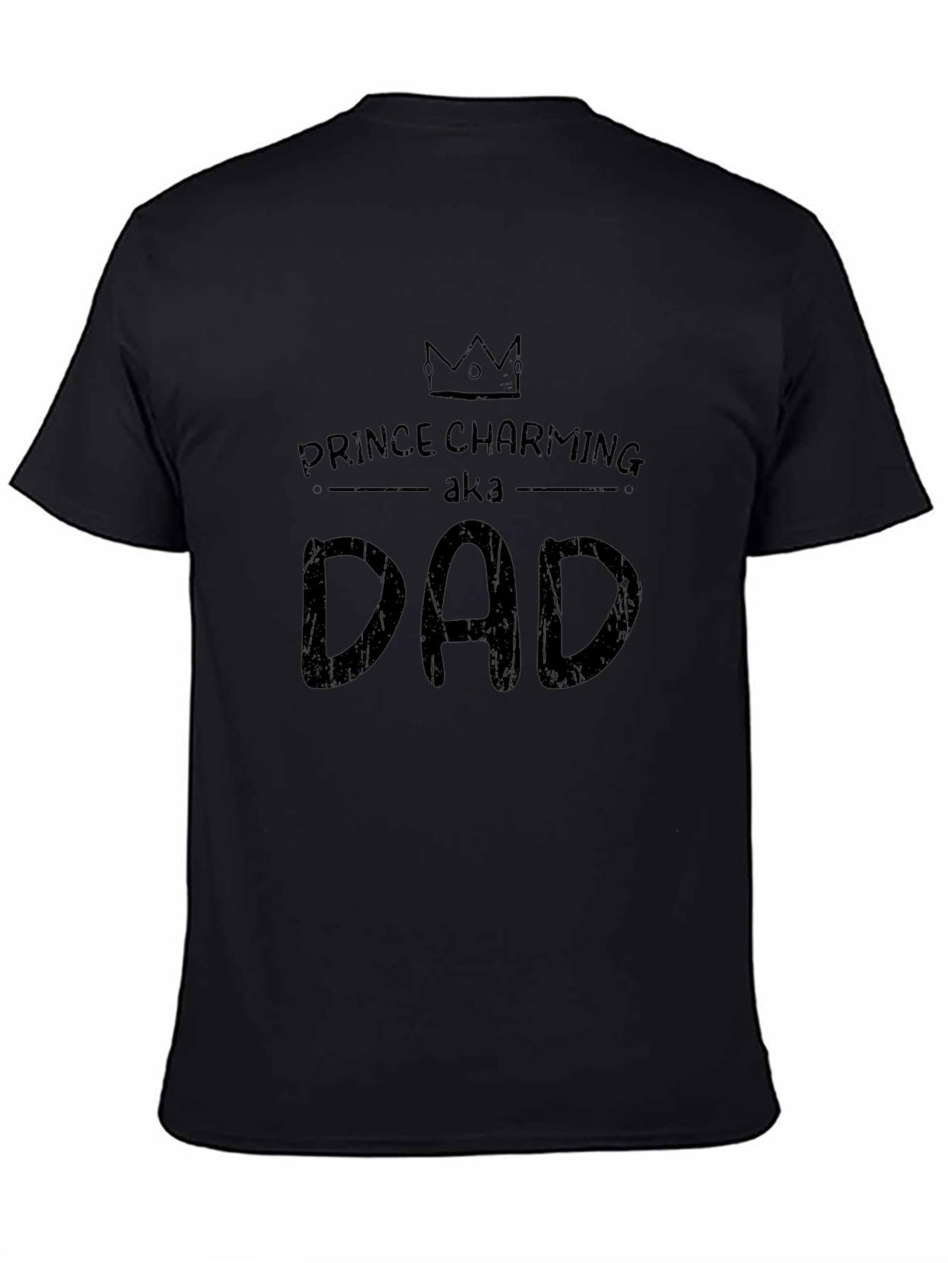 Camiseta Negra Príncipe Encantador aka Papá