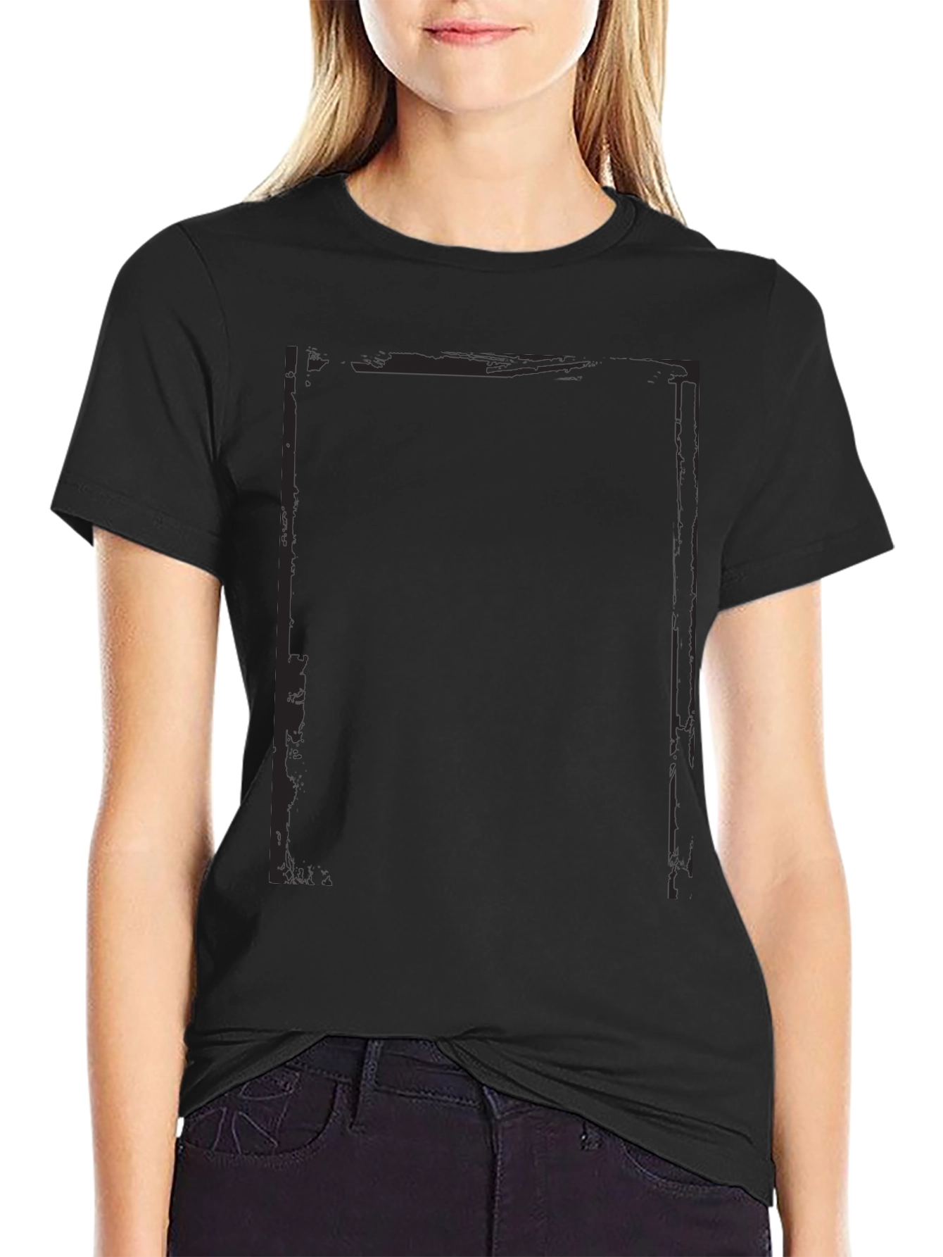Camiseta Negra Casual con Estilo Urbano