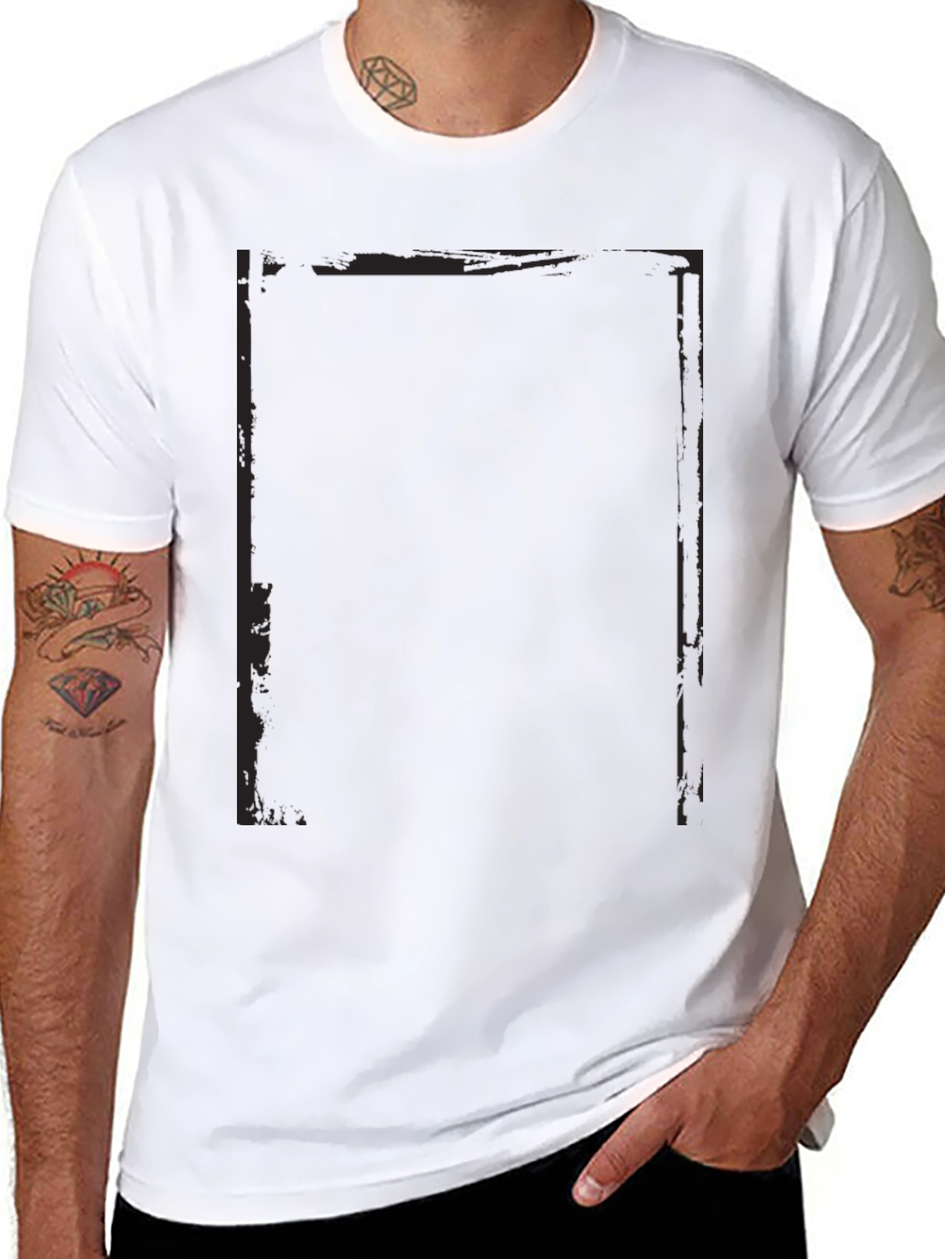 Camiseta Negra Casual con Estilo Urbano