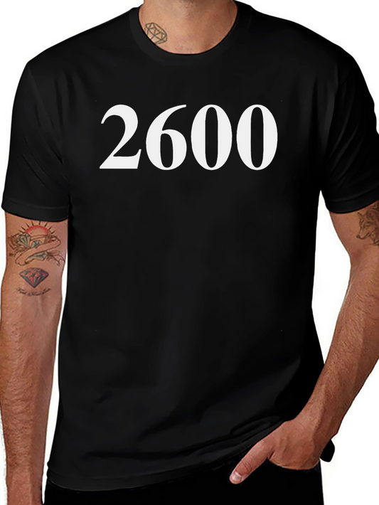 Camiseta Negra con Número 2600 Blanco