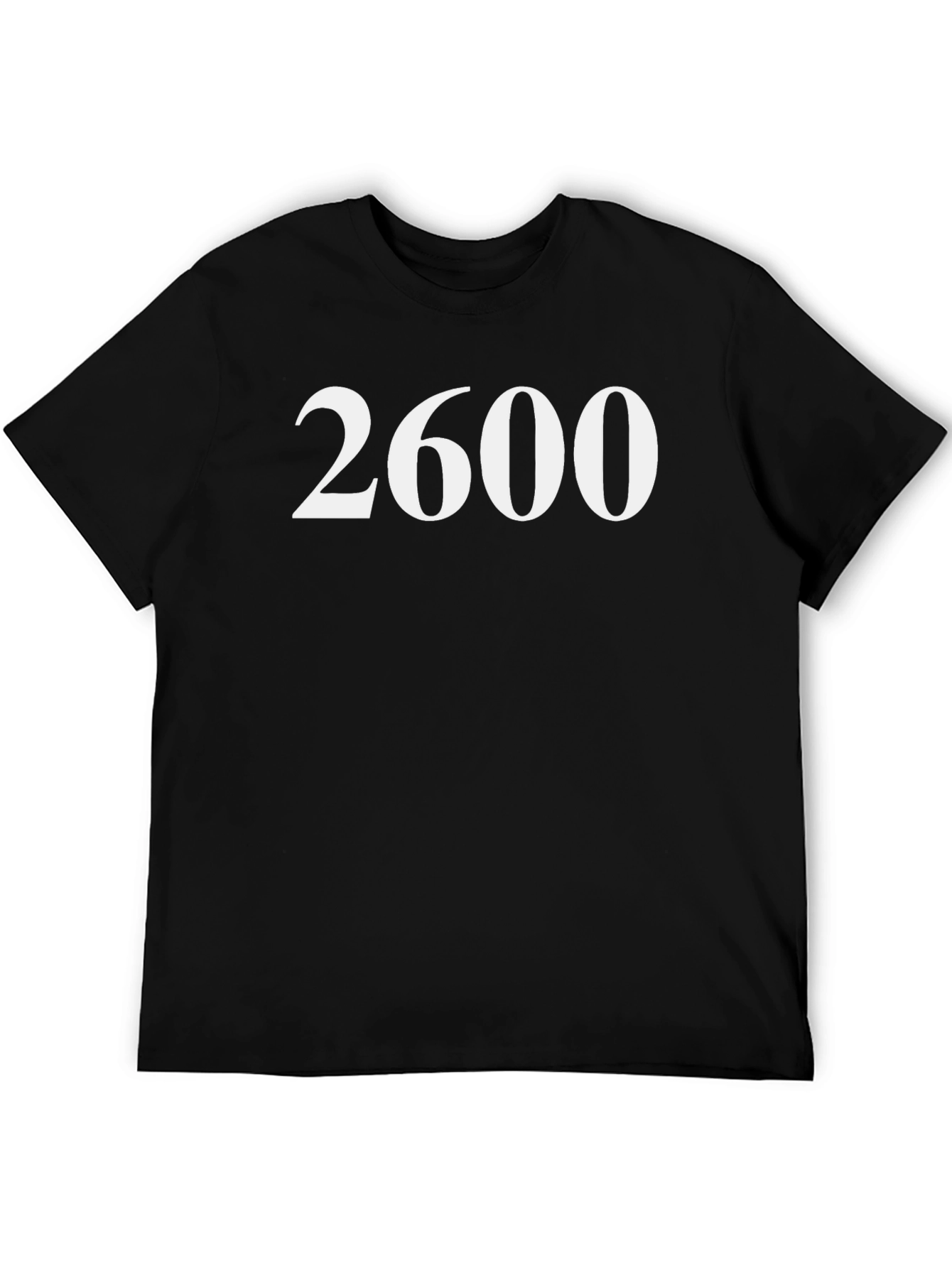 Camiseta Negra con Número 2600 Blanco