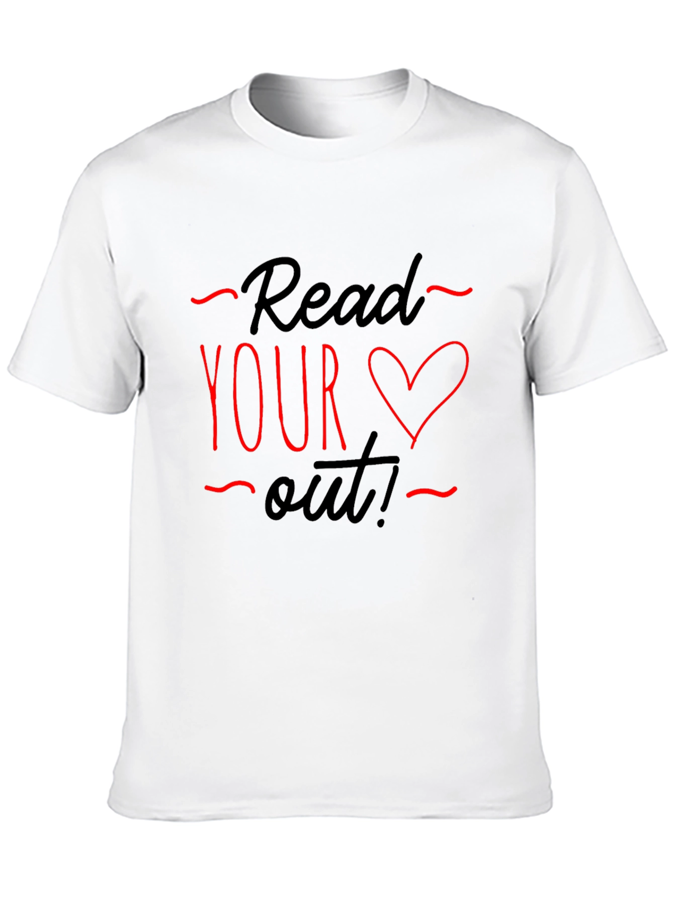 Camiseta Negra con Diseño Read Your Heart Out