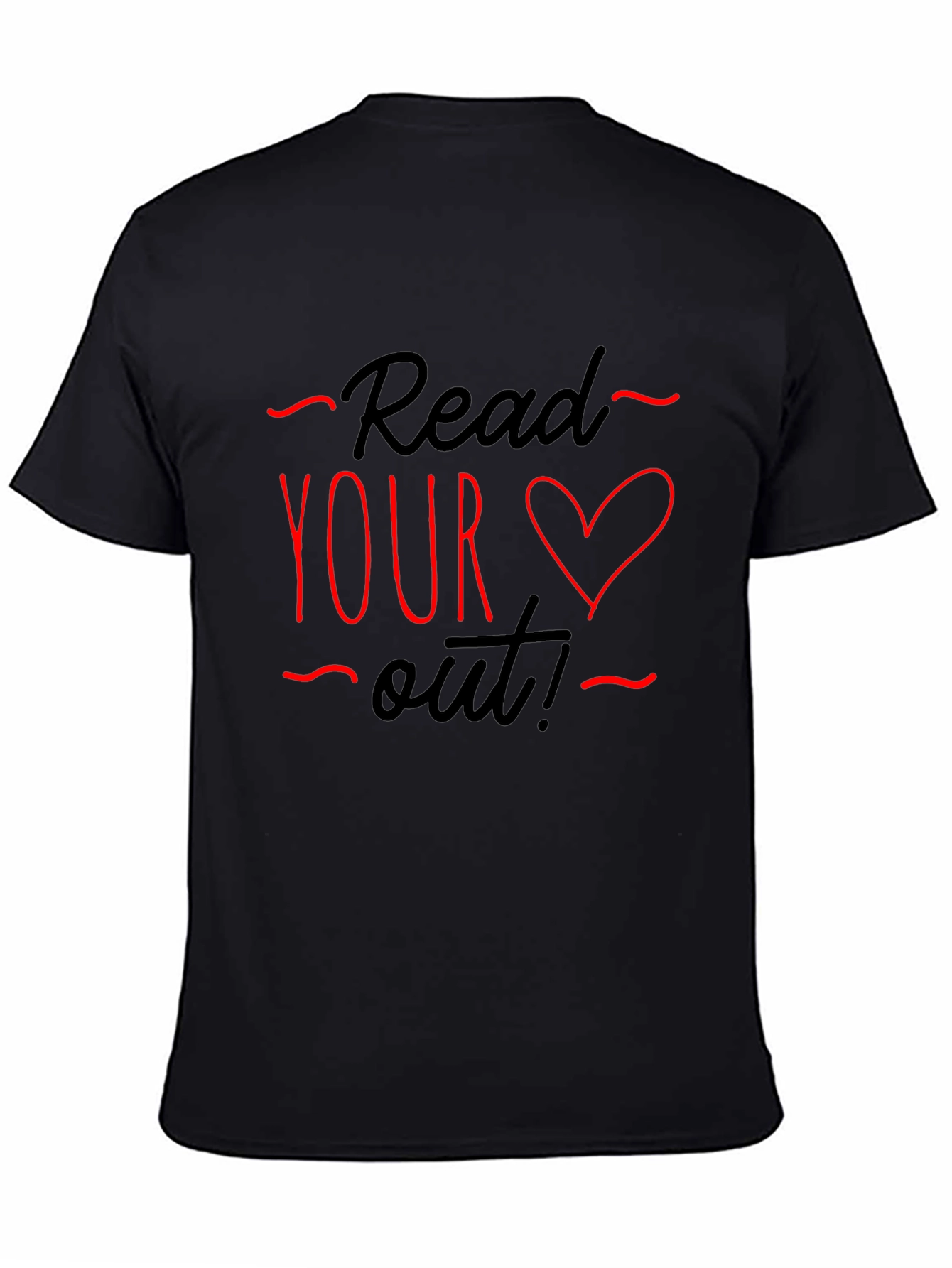Camiseta Negra con Diseño Read Your Heart Out
