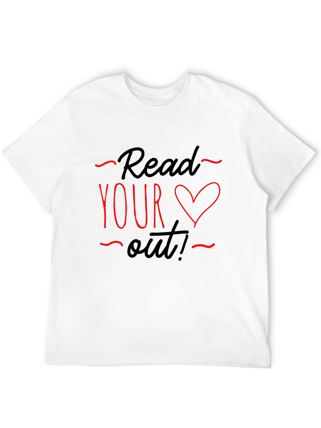 Camiseta Negra con Diseño Read Your Heart Out