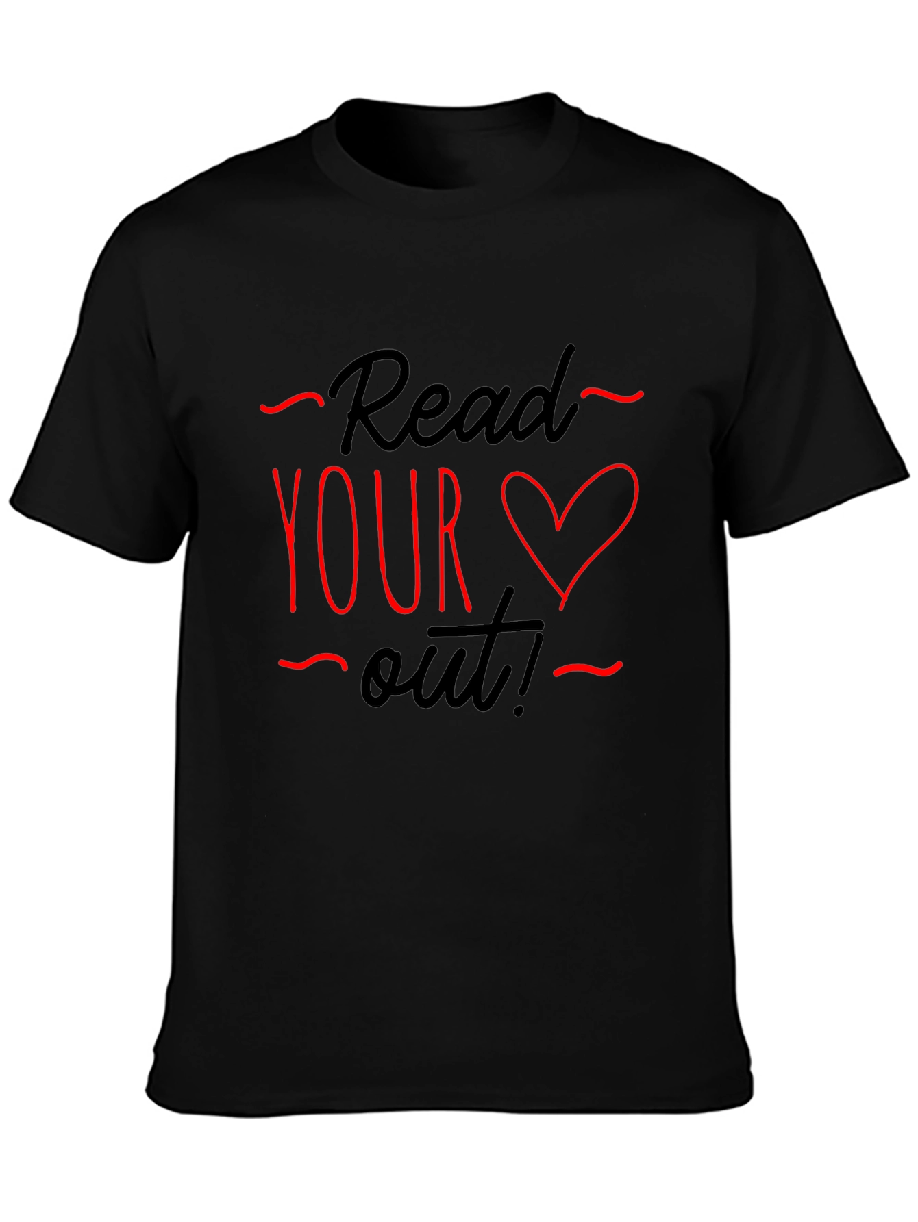 Camiseta Negra con Diseño Read Your Heart Out