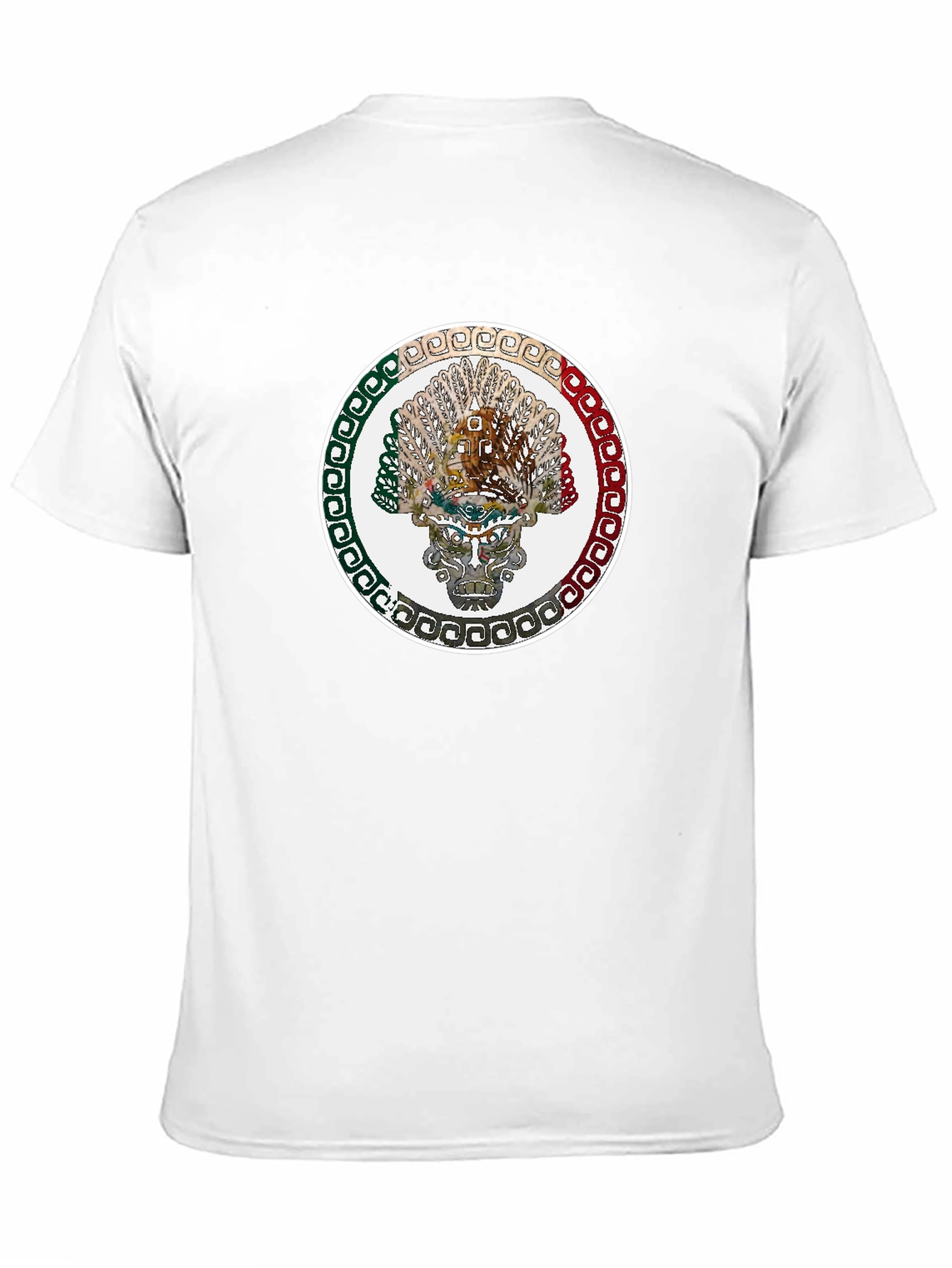 Camiseta Negra con Diseño Azteca Circular