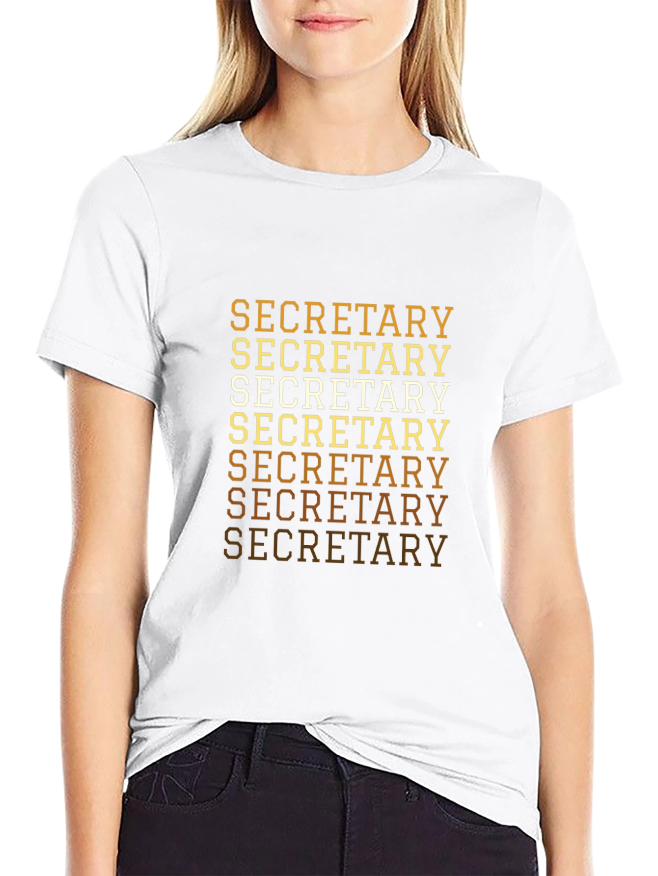 Camiseta Negra Secretaria Estilo Retro