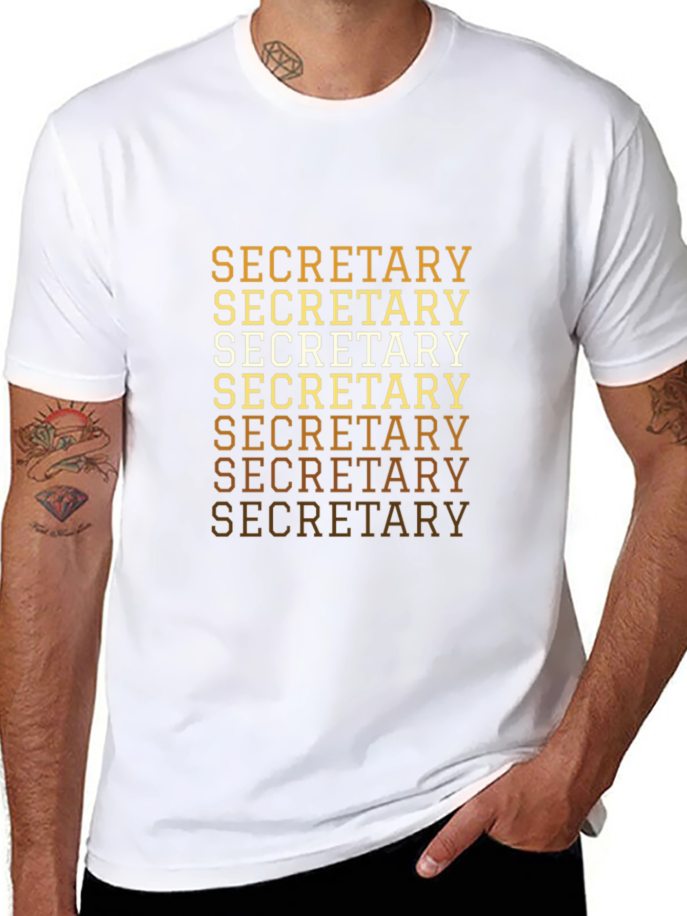 Camiseta Negra Secretaria Estilo Retro