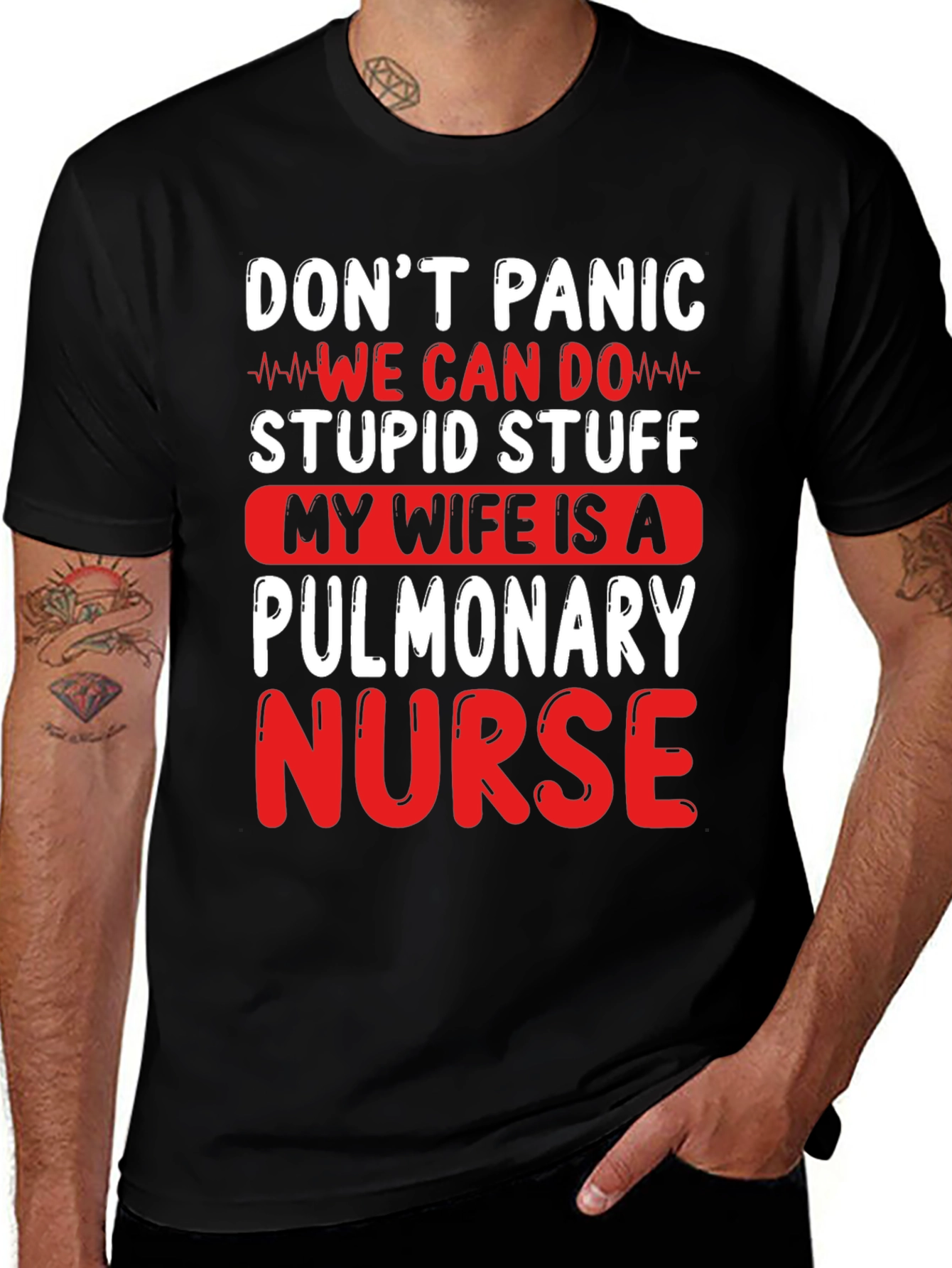 Camiseta Divertida Mi Esposa es Enfermera Pulmonar