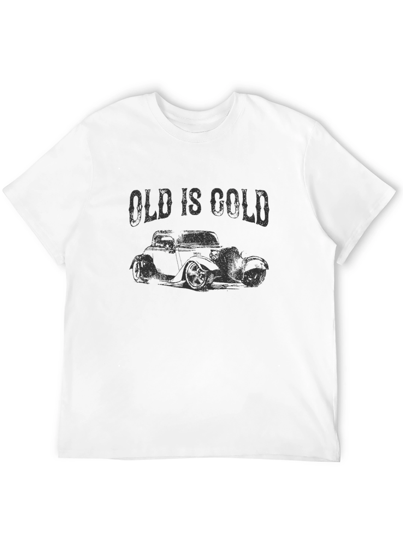 Camiseta Negra Old is Gold Coche Clásico