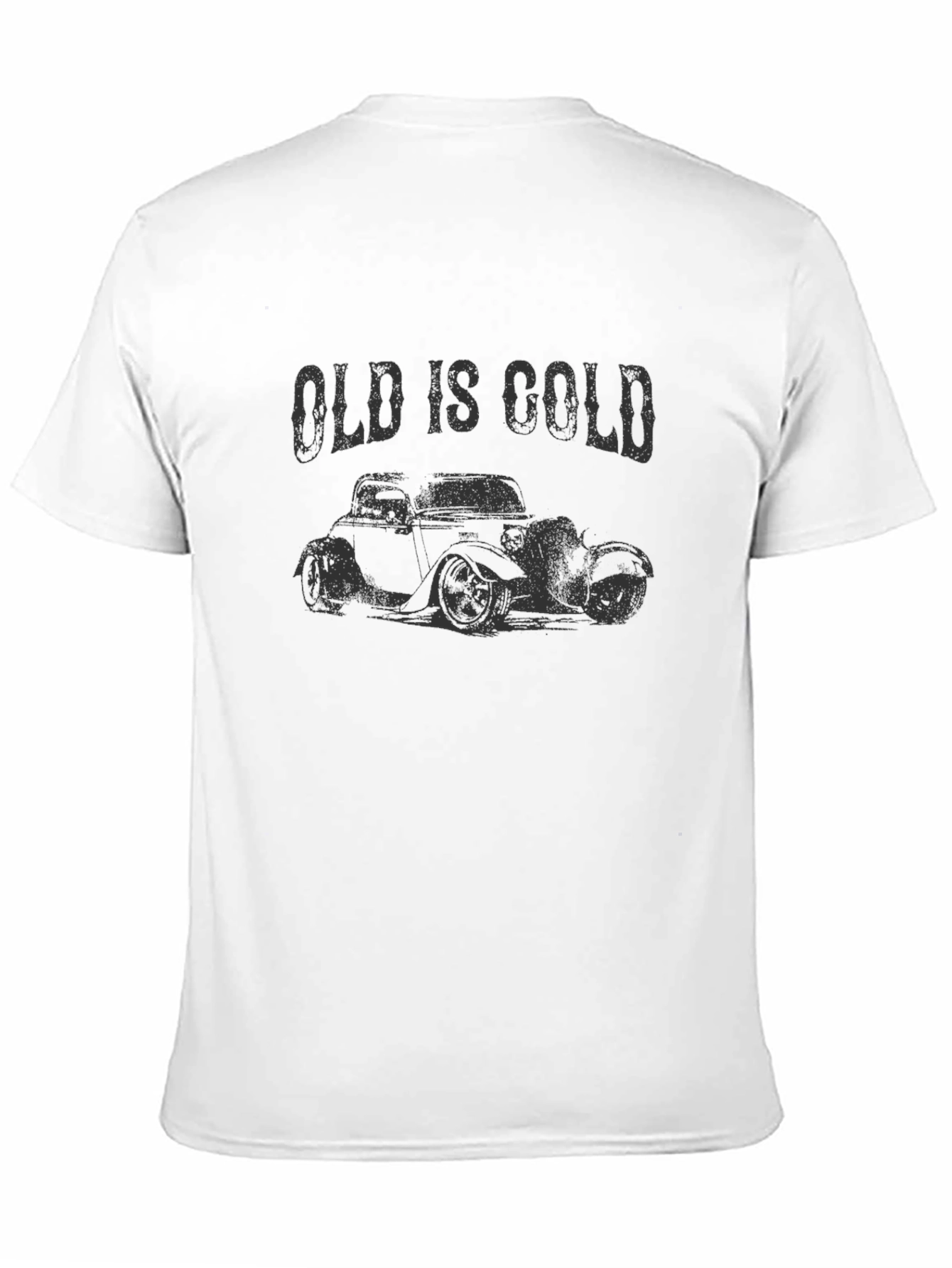 Camiseta Negra Old is Gold Coche Clásico