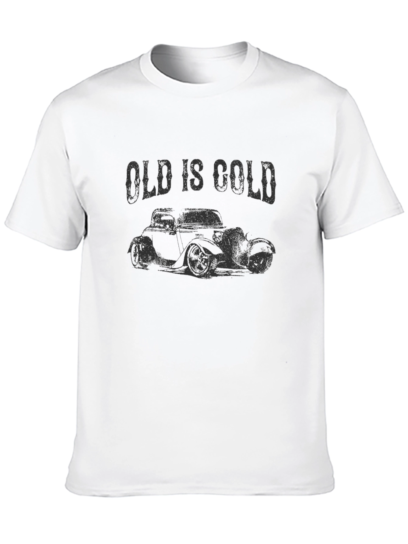 Camiseta Negra Old is Gold Coche Clásico