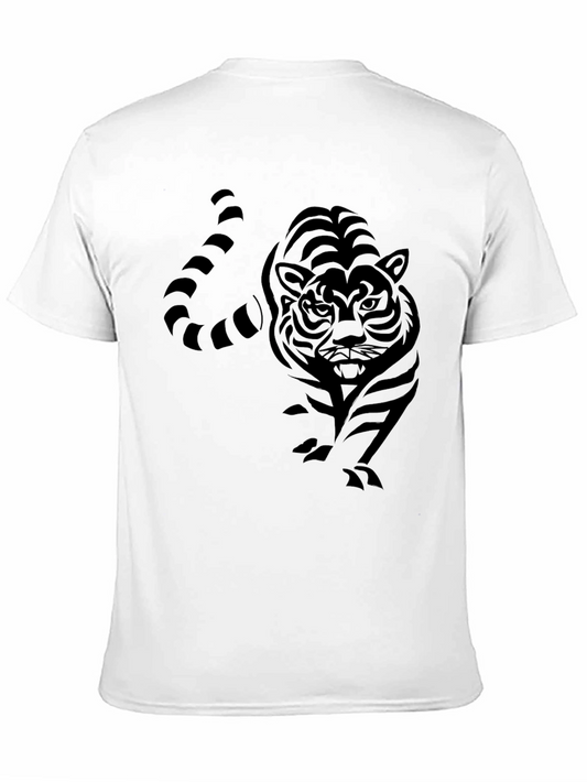 Camiseta Negra con Tigre Tribal