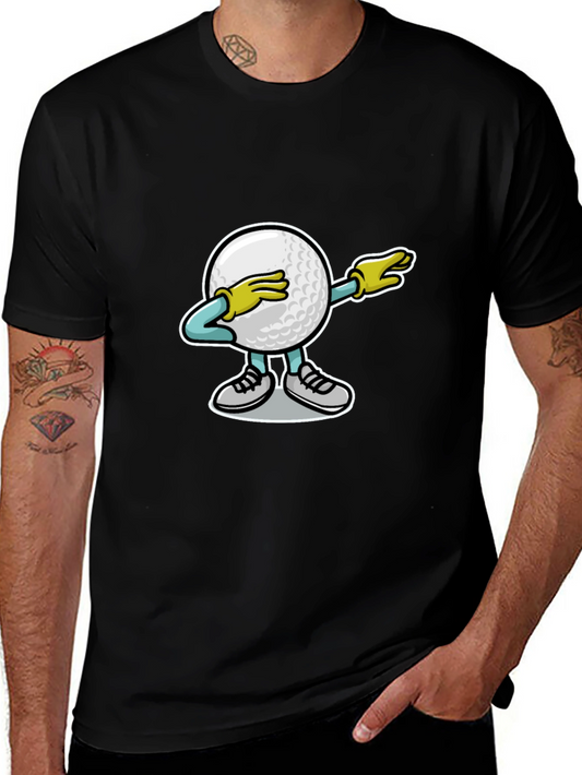 Camiseta Negra con Diseño Divertido de Golf