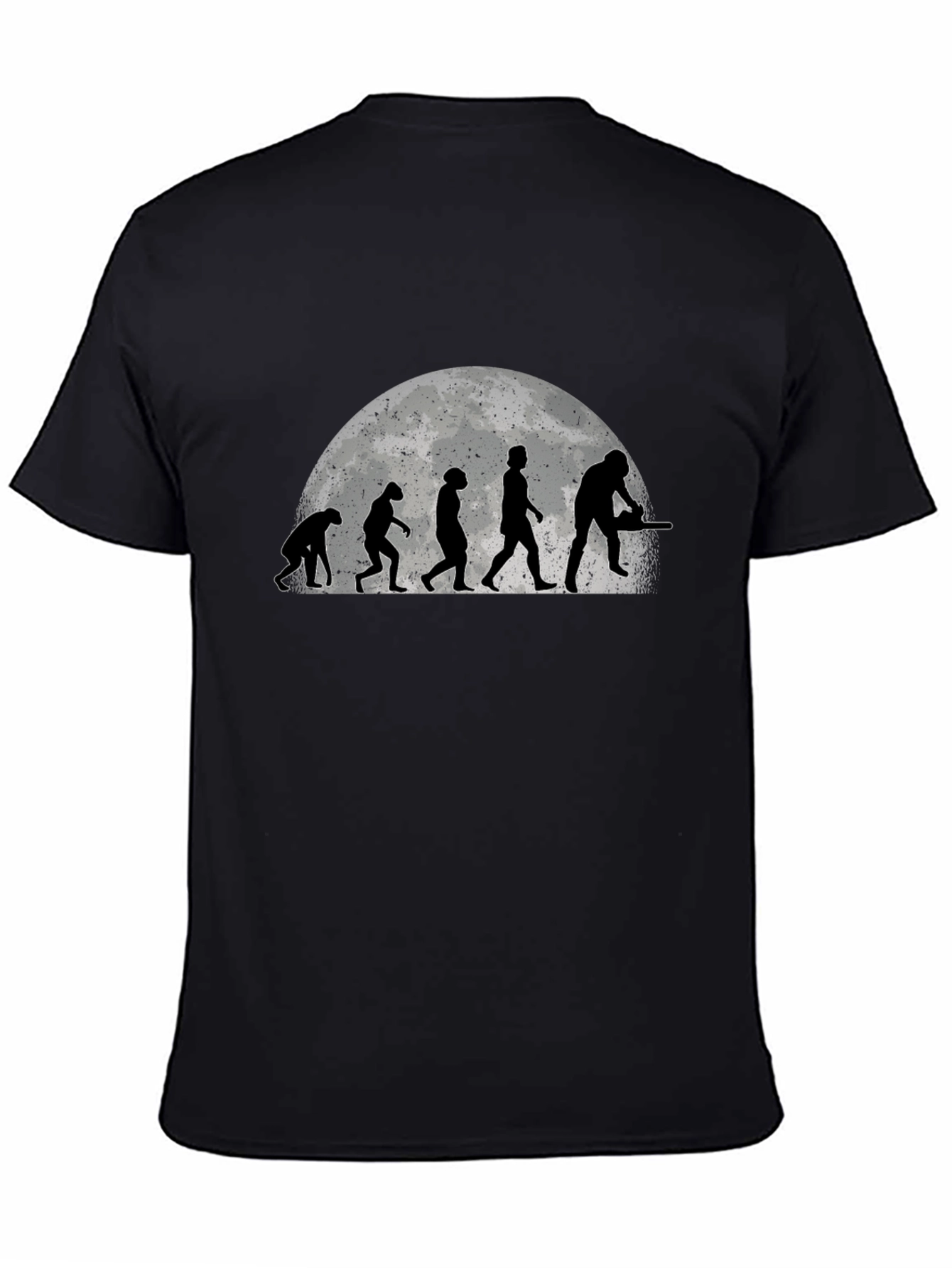 Camiseta Negra Evolución Motosierra Hombre