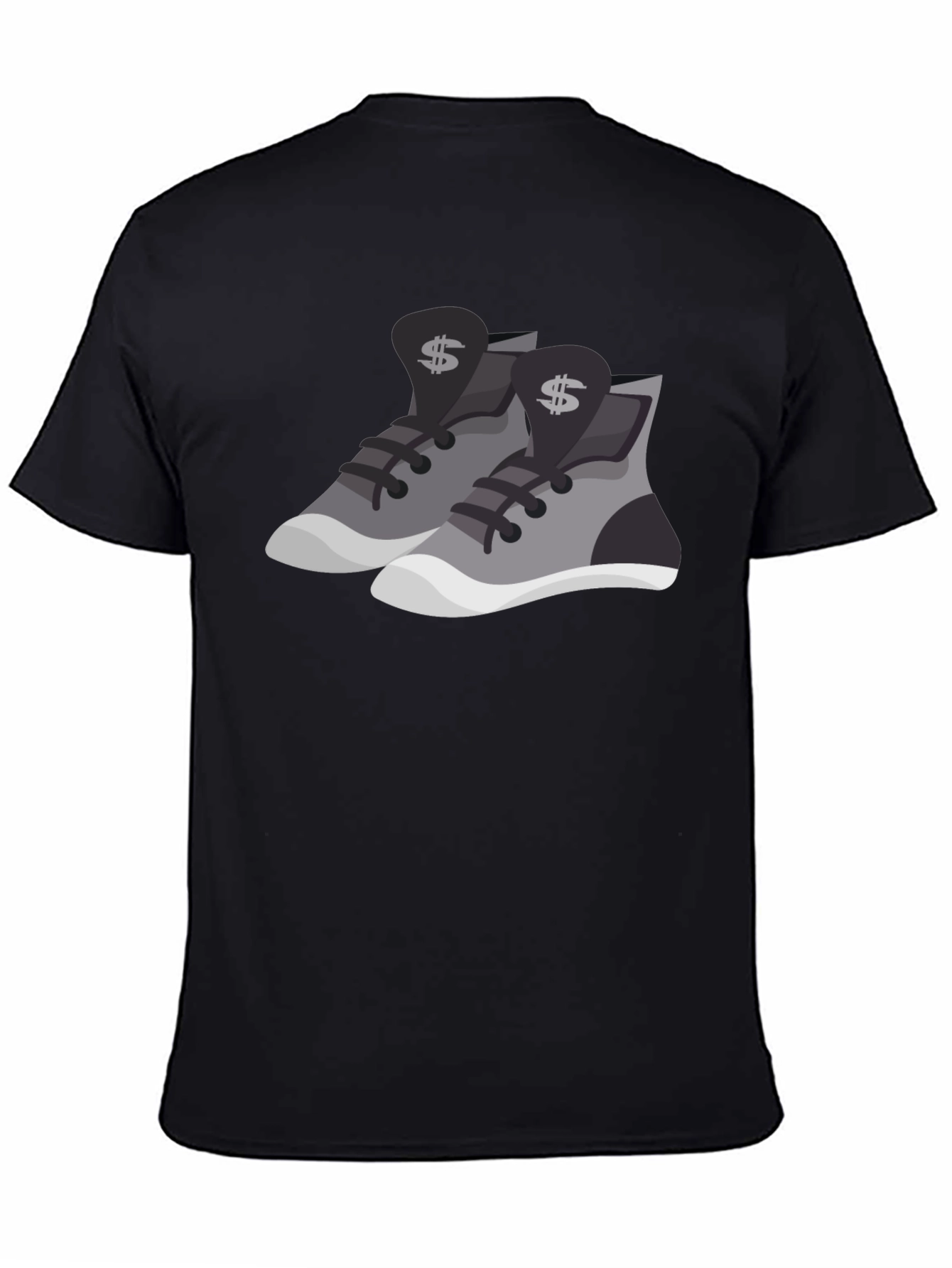 Camiseta Negra con Diseño de Zapatillas Money