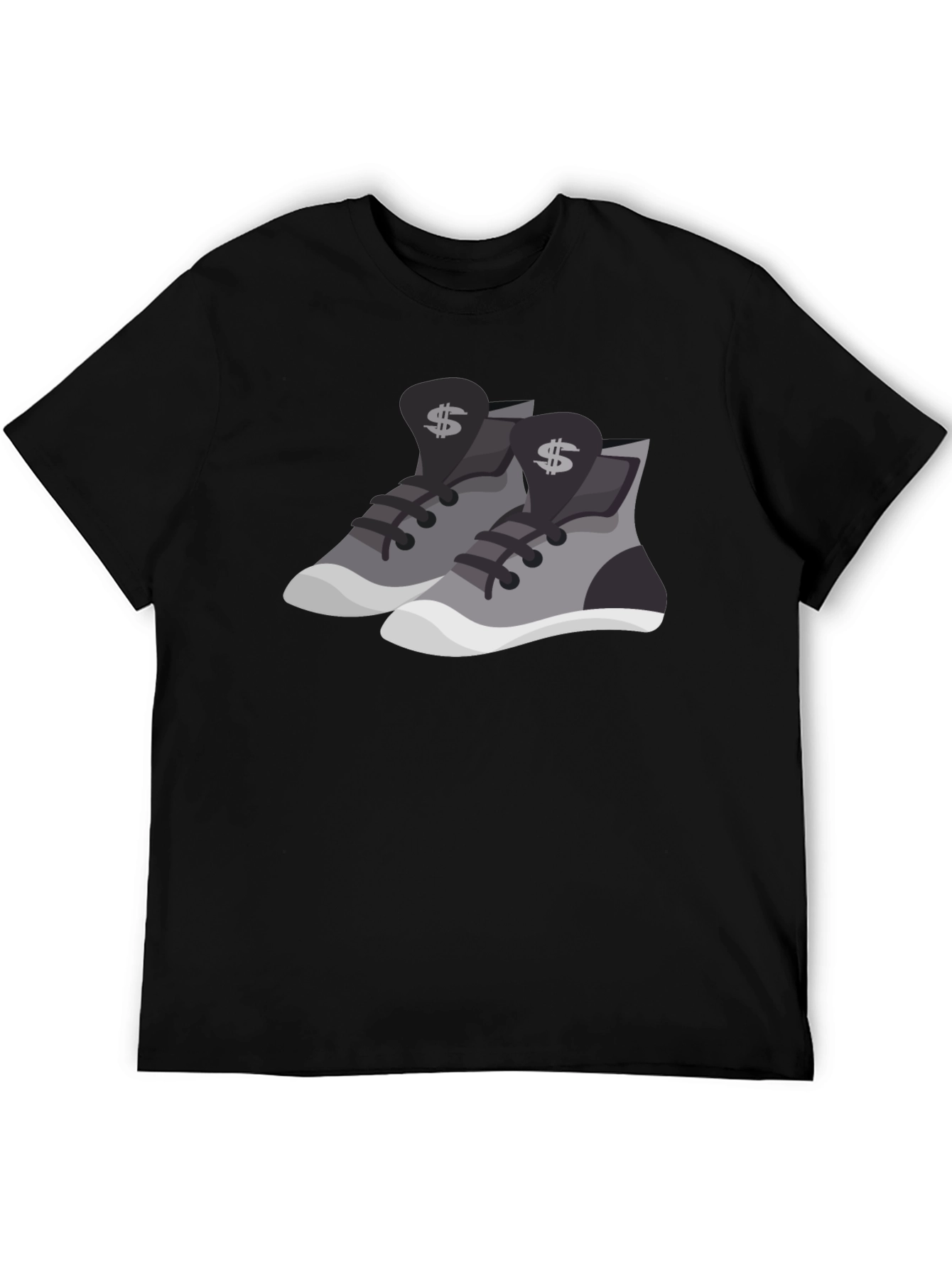 Camiseta Negra con Diseño de Zapatillas Money