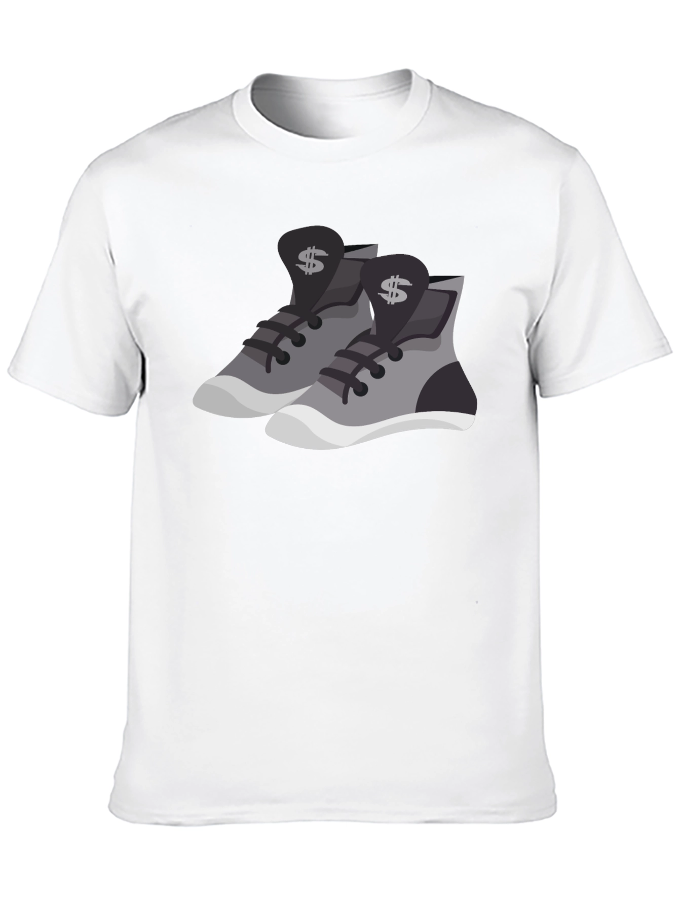 Camiseta Negra con Diseño de Zapatillas Money